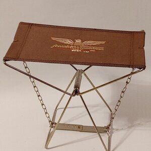 Vintage FENWICK WOODSTREAM Camping Fishing Collapsible Portable Chair Stool Seat